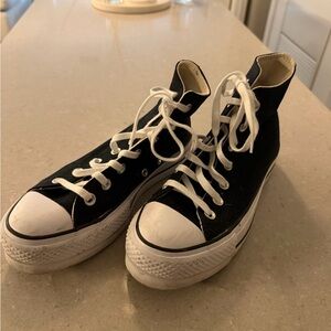 Converse Black and White High-Top Canvas Sneakers